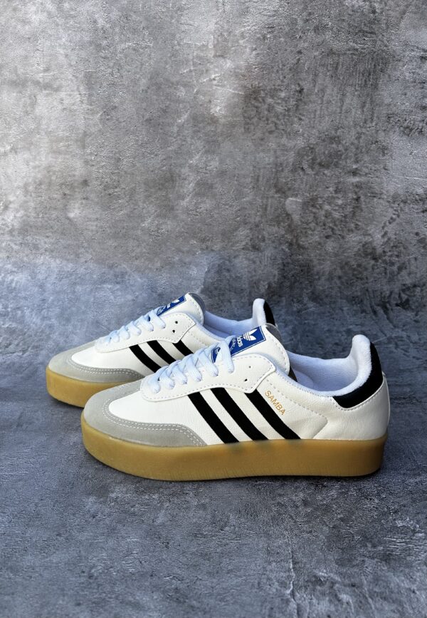 Adidas Sambas blancas plataforma